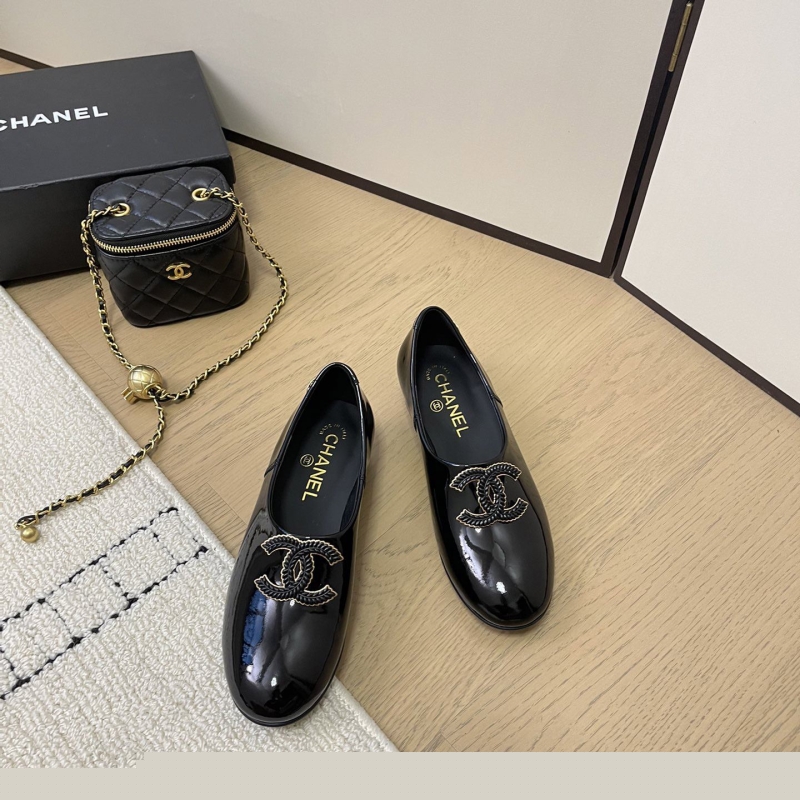 Ch*el leather shoes